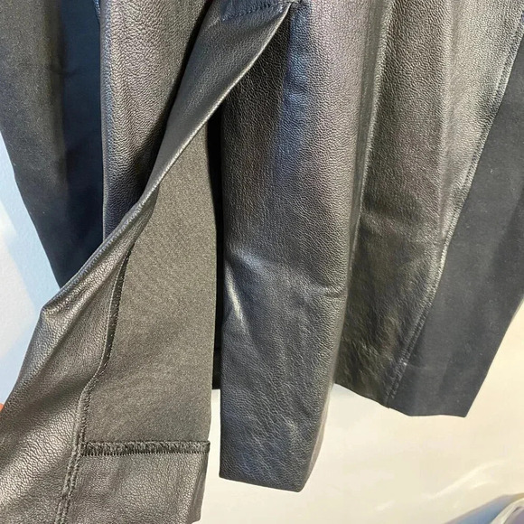 NWT Spanx Leather-Like Combo Fitted Sheath Dress Womens Medium Luxe Black 20393R - Picture 12 of 16